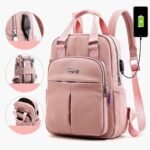 New leisure nylon ladies CHINA Bagpack (pink) - Image 5