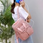 New leisure nylon ladies CHINA Bagpack (pink) - Image 2