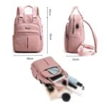 New leisure nylon ladies CHINA Bagpack (pink) - Image 3