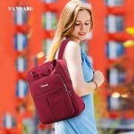 New leisure nylon ladies CHINA Bagpack (Maroon) - Image 2