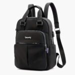 New leisure nylon ladies CHINA Bagpack (Black) - Image 4