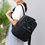 New leisure nylon ladies CHINA Bagpack (Black) - Image 2